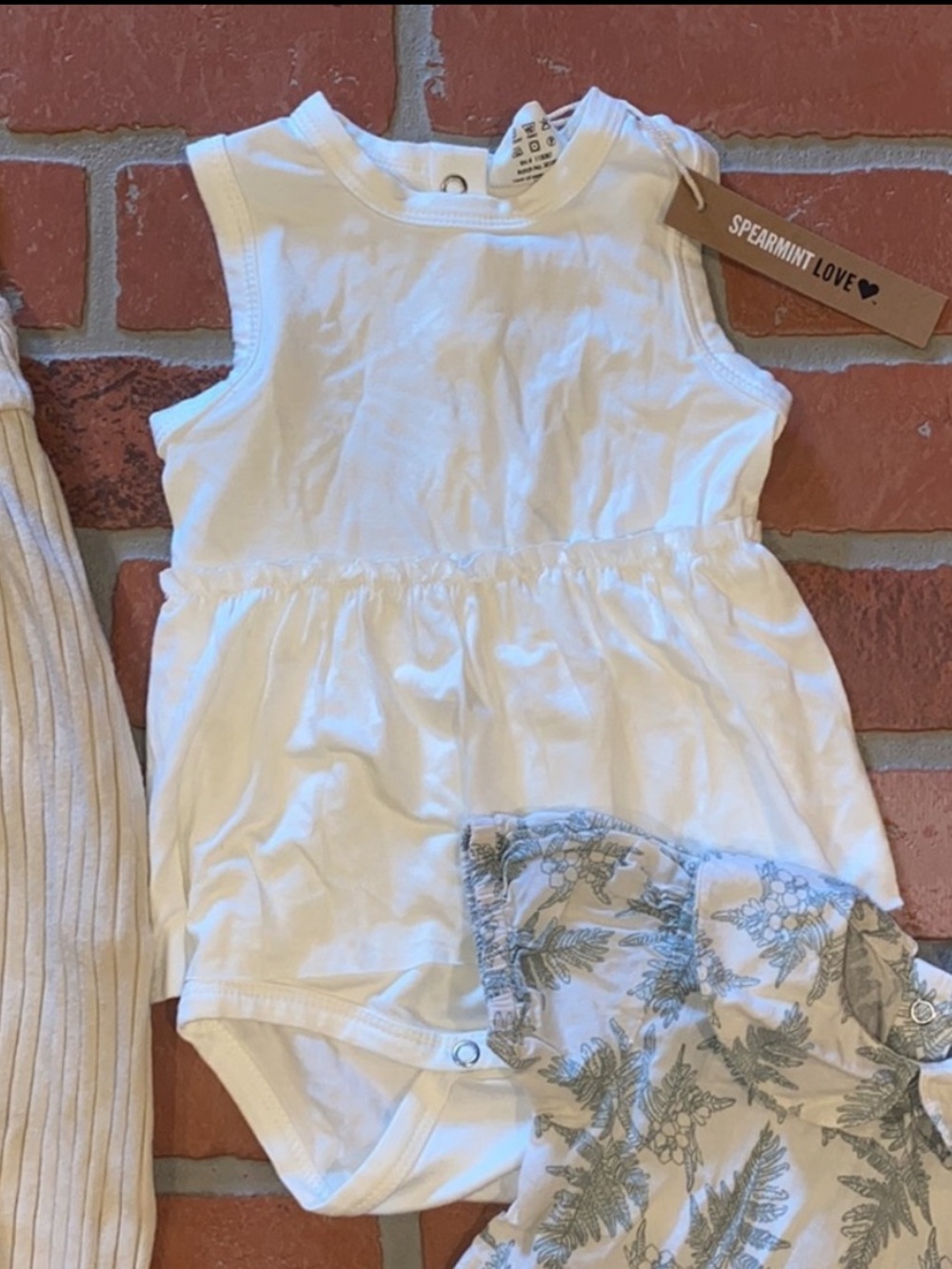 Spearmint love cream romper
